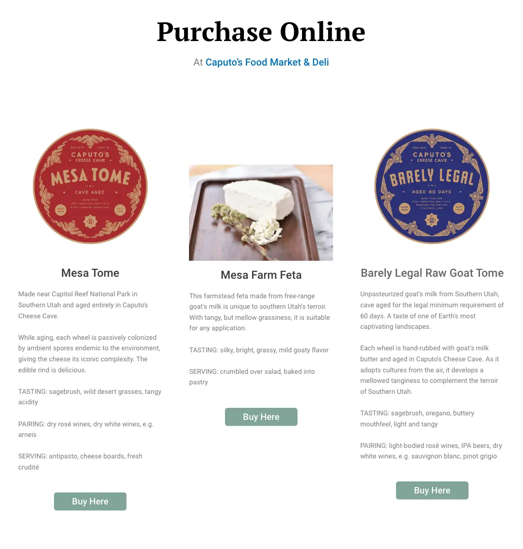 Mesa Farms online retail example